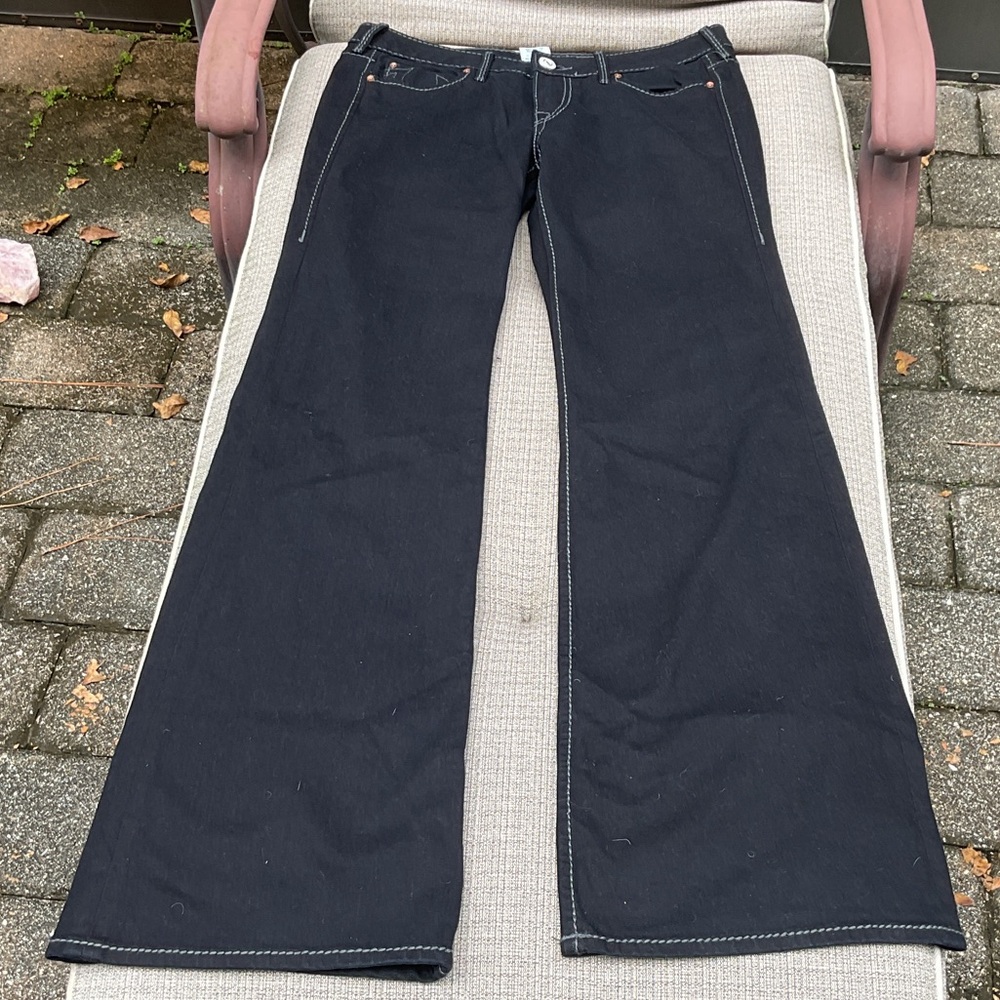 True Religion Black Flare Jeans